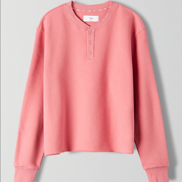 TNA PETRA SWEATER & SHORTS SET PINK XXS - Picture 2 of 2